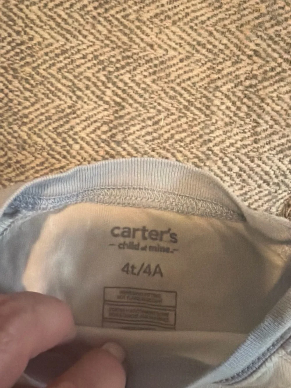 Carter's Blue & White Raglan 'Built for Breakfast' Tee